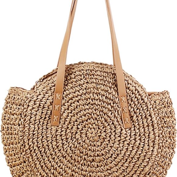 Handbags - Straw Beach Bag Large Tote Summer Vacation Travel Fashion Women Lightweight